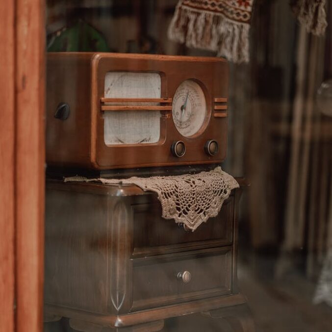 Antique Radio Seen by the Window